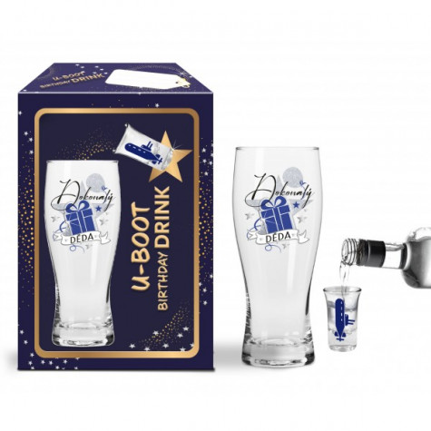 Sada Sklenice na pivo a panák - Dokonalý děda ~ 1