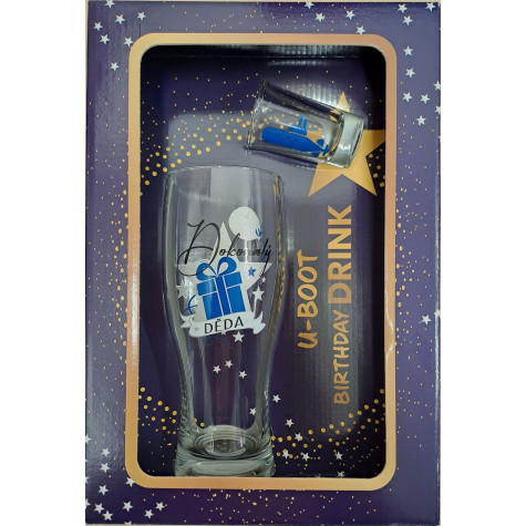Sada Sklenice na pivo a panák - Dokonalý děda ~ 2
