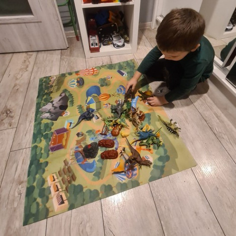 Kruzzel 22397 Dinosauří svět - figurky v kufříku a podložka ~ 9