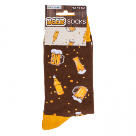 Ponožky s pivem hnědé - vel. 36-42