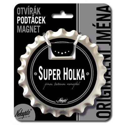 Nekupto Otvírák na pivo, podtácek - Super holka