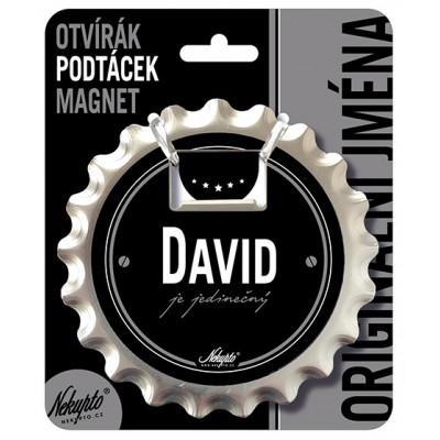 Nekupto Otvírák na pivo, podtácek se jménem - David