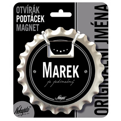 Nekupto Otvírák na pivo, podtácek se jménem - Marek