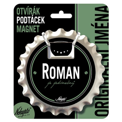 Nekupto Otvírák na pivo, podtácek se jménem - Roman