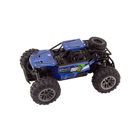 Auto RC buggy terénní modré 22cm plast 2,4GHz na baterie + dobíjecí pack ~ 1