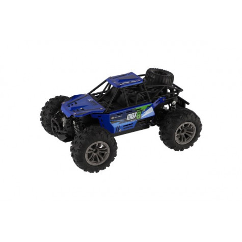 Auto RC buggy terénní modré 22cm plast 2,4GHz na baterie + dobíjecí pack ~ 3