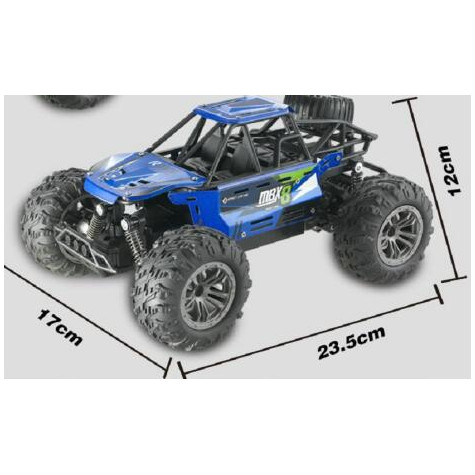 Auto RC buggy terénní modré 22cm plast 2,4GHz na baterie + dobíjecí pack