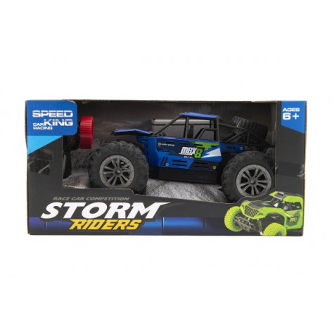 Auto RC buggy terénní modré 22cm plast 2,4GHz na baterie + dobíjecí pack