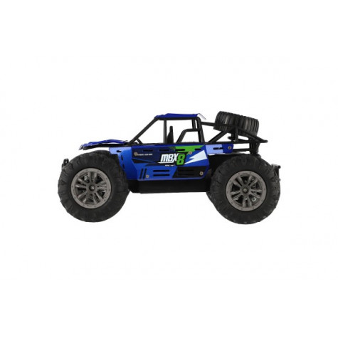 Auto RC buggy terénní modré 22cm plast 2,4GHz na baterie + dobíjecí pack ~ 10