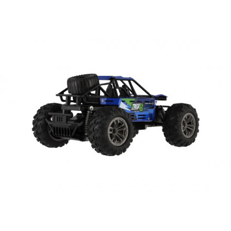 Auto RC buggy terénní modré 22cm plast 2,4GHz na baterie + dobíjecí pack ~ 12