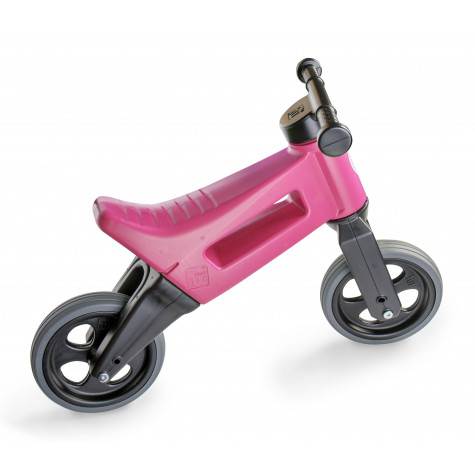 Funny Wheels odrážedlo New Sport 2v1 s gumovými koly - růžové ~ 2