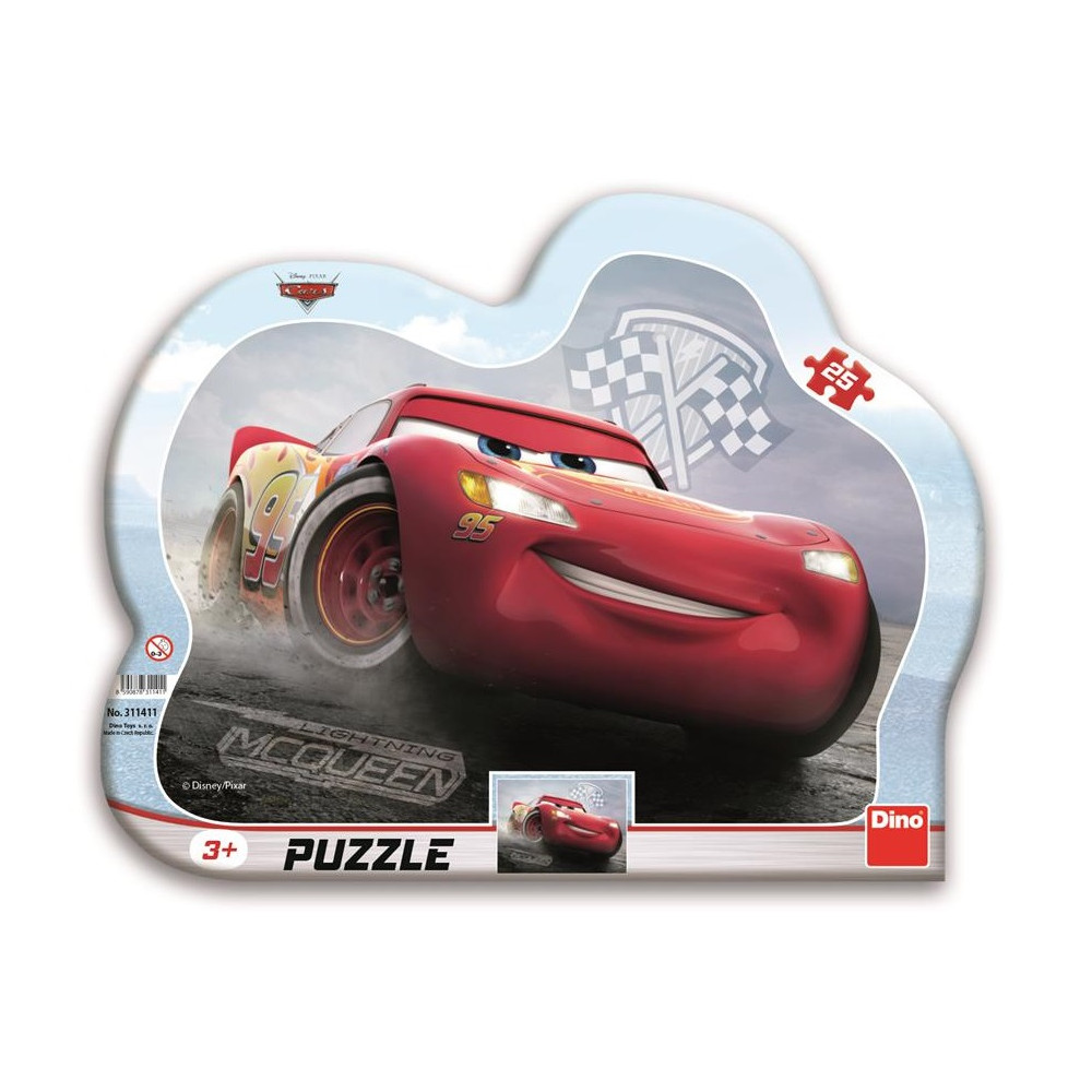 Dino Cars 3: Blesk McQueen kontura puzzle 25 dílků