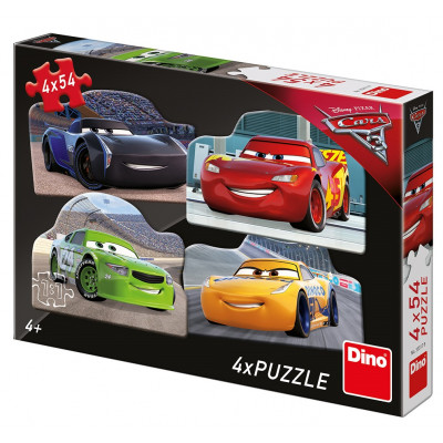 Dino Cars 3: Rivalové puzzle 4x54 dílků