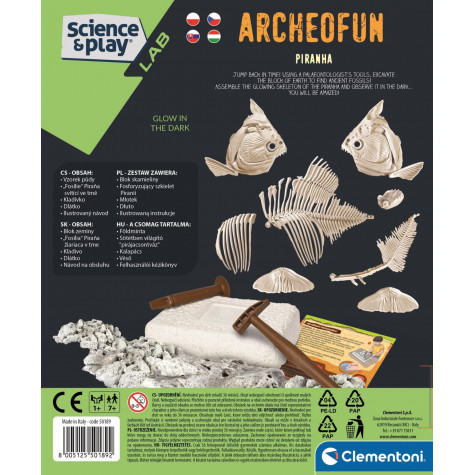 CLEMENTONI Science&Play ArcheoFun: Piraňa (svítící ve tmě) ~ 3