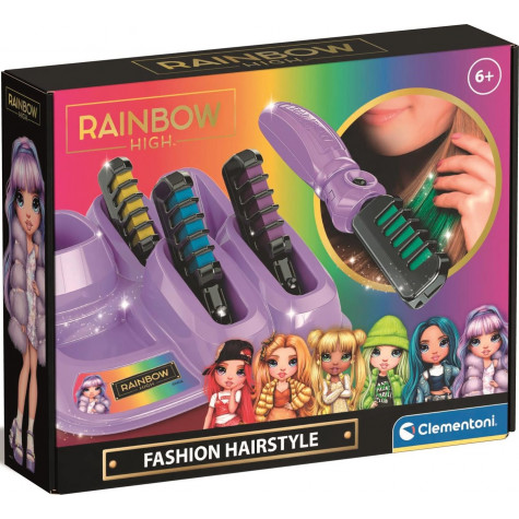 CLEMENTONI Rainbow High Hřeben s barevnými křídami na vlasy ~ 1