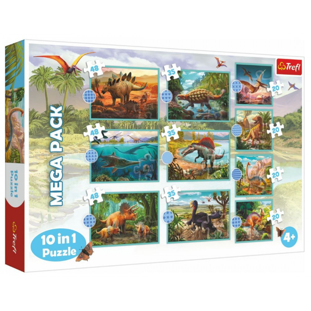 Trefl Puzzle 10v1 Dinosauři