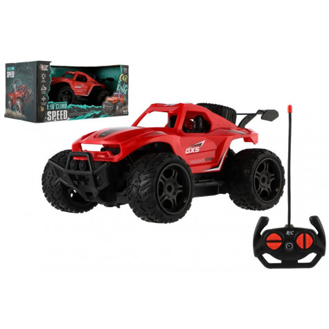 Auto RC buggy terénní červené 23cm 27MHz na baterie se světlem