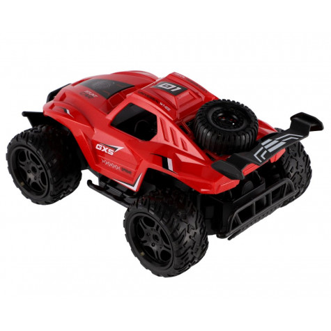Auto RC buggy terénní červené 23cm 27MHz na baterie se světlem ~ 6