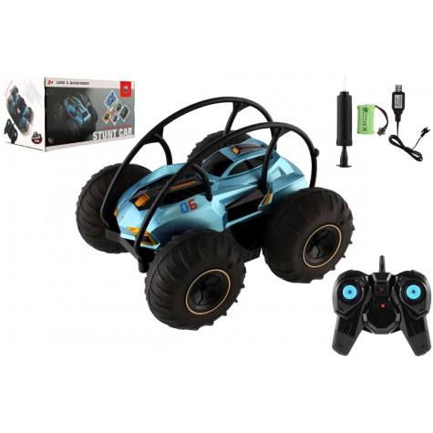 Auto RC kaskadérské otáčecí voděodolné 22cm 24MHz na baterie ~ 1