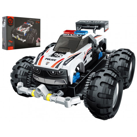 Auto RC policejní stavebnice plast 2,4MHz na baterie ~ 1