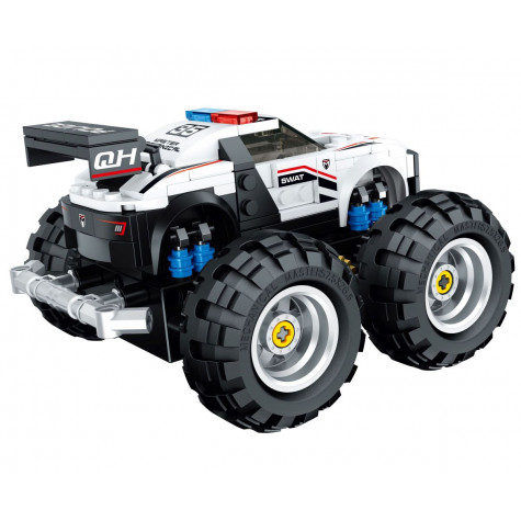 Auto RC policejní stavebnice plast 2,4MHz na baterie ~ 4