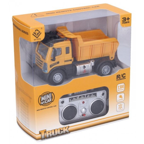 Auto RC nákladní sklápěč 13 cm - žluté