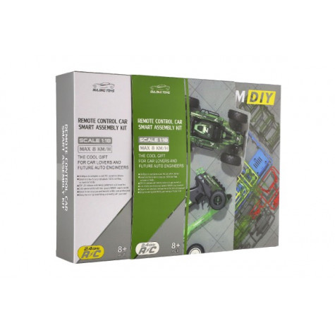 Auto RC buggy plast 22cm stavebnice 24MHz na baterie zelené ~ 2