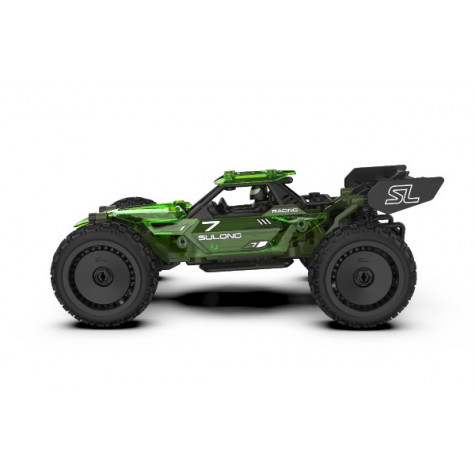 Auto RC buggy plast 22cm stavebnice 24MHz na baterie zelené ~ 6