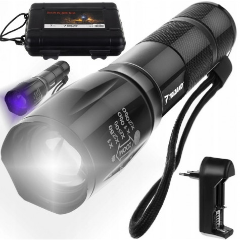 Trizand 21634 Svítilna CREE XPE 5W Zoom s UV světlem