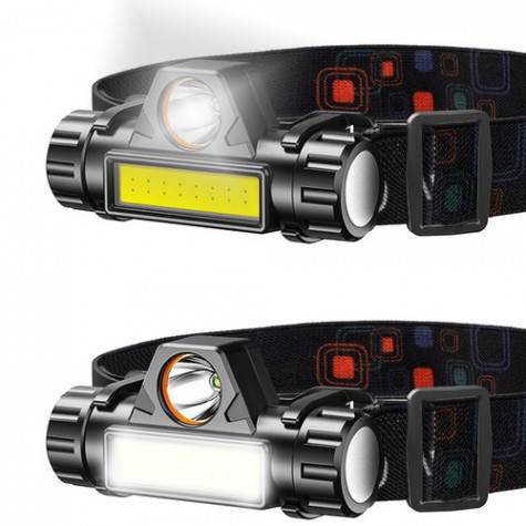 Trizand 18371 USB LED Svítilna 4v1 čelovka ~ 1