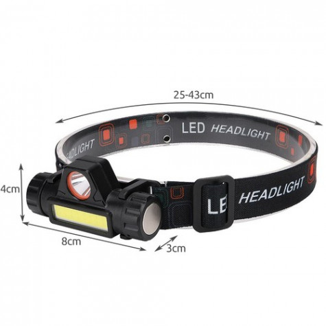 Trizand 18371 USB LED Svítilna 4v1 čelovka ~ 10