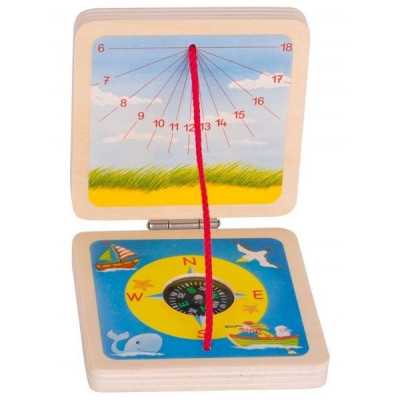 GOKI Kapesní sluneční hodiny s kompasem