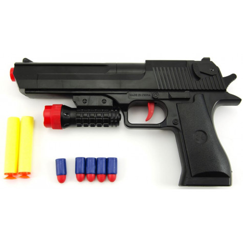 Pistole na pěnové náboje 2ks + špuntovka 5ks plast 30cm ~ 3