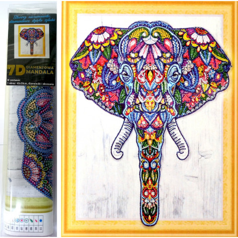 Norimpex Diamantové malování 7D obrázek 30x40cm - Slon ~ 1