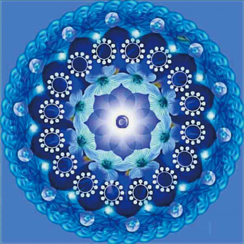Norimpex Diamantové malování 7D obrázek 30x30cm - Půlnoční mandala ~ 2
