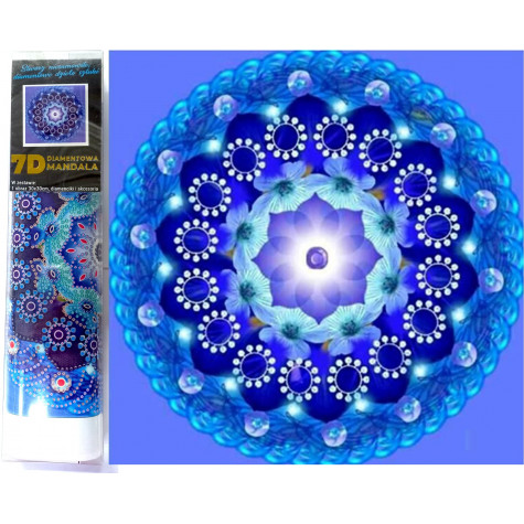 Norimpex Diamantové malování 7D obrázek 30x30cm - Půlnoční mandala ~ 1