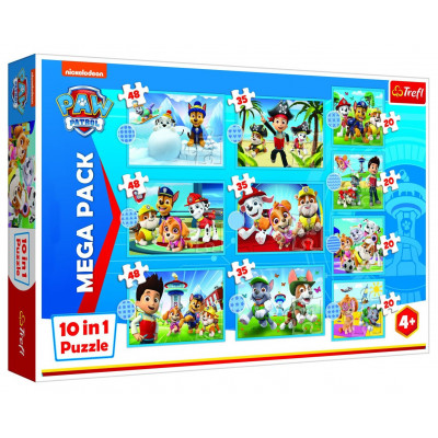 Trefl Puzzle Paw Patrol Tlapková Patrola 10v1 Spolehlivý tým